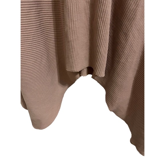 AllSaints Mauve Ribbed Asymmetrical Hem Midi Dress Size 10 - Picture 4 of 12